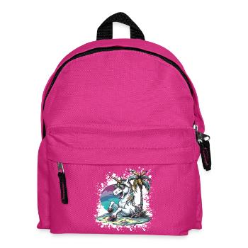 Unicorn Summer Holiday - Kids' Backpack - fuchsia - Front
