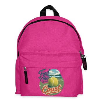 Find Me on the Court Retro Tennis - Kinder Rucksack - Fuchsia - Vorne