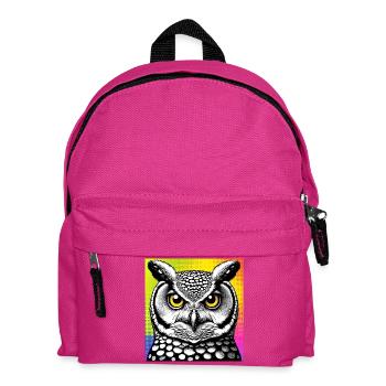 Eule - Kinder Rucksack - Fuchsia - Vorne