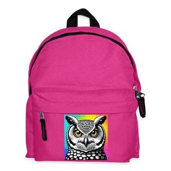 Eule - Kinder Rucksack - Fuchsia - Vorne