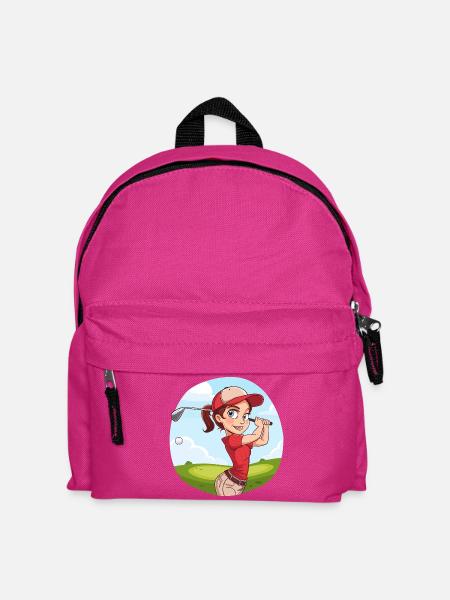 Golferin Cartoon - Kinder Rucksack - Fuchsia