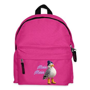 Moin Moin Möwe - Kinder Rucksack - Fuchsia - Vorne