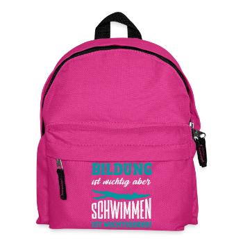 Schwimmsport Schwimmer Spruch Geschenk - Kinder Rucksack - Fuchsia - Vorne