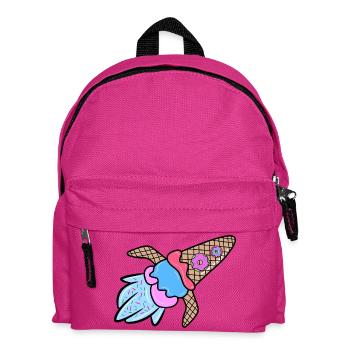 Eis Nachspeise Donut Süßigkeiten Lecker Naschen - Kinder Rucksack - Fuchsia - Vorne