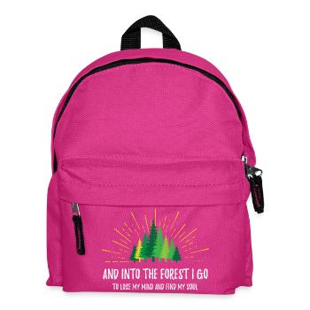Und in den Wald gehe ich - Kinder Rucksack - Fuchsia - Vorne