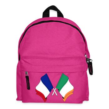 Drapeau de la France et drapeau de l’Irlande - Sac à dos Enfant - fuchsia - Devant