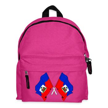 Deux drapeaux d’Haïti - Sac à dos Enfant - fuchsia - Devant