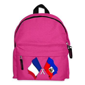 Drapeau de la France, Haïti - Sac à dos Enfant - fuchsia - Devant