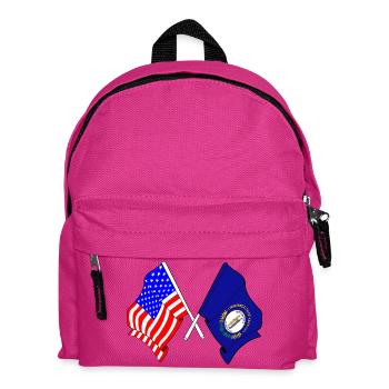 Flagge der USA und des Bundesstaates Kentucky gekreuzt - Kinder Rucksack - Fuchsia - Vorne