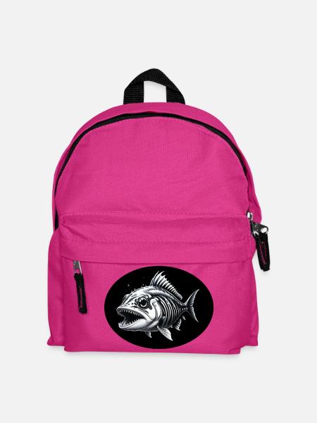 Fisch Skelett - Kinder Rucksack - Fuchsia
