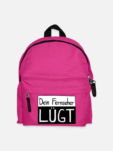 Dein Fernseher LÜGT - Kinder Rucksack - Fuchsia