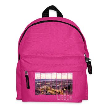 Lisbon Portugal Sunset Skyline Souvenir - Kids' Backpack - fuchsia - Front