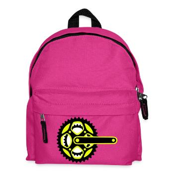 Bicycle Chainring Icon - Kids' Backpack - fuchsia - Front