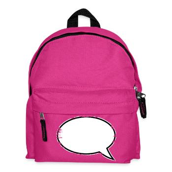 Sprechblase weiss used - Kinder Rucksack - Fuchsia - Vorne