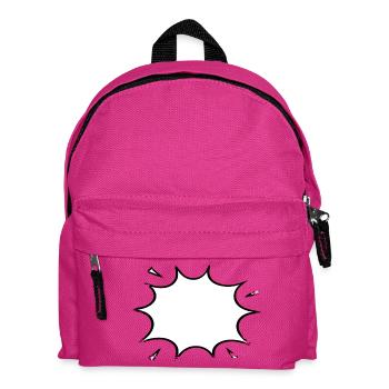 Explosionsblase Comic used look - Kinder Rucksack - Fuchsia - Vorne