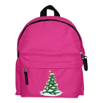 Sapin de Noël avec chapeau de Noël - Sac à dos Enfant - fuchsia - Devant