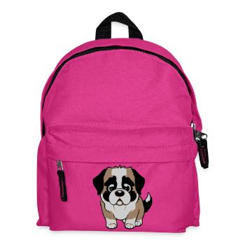 Chien Saint-Bernard - Sac à dos Enfant - fuchsia - Devant