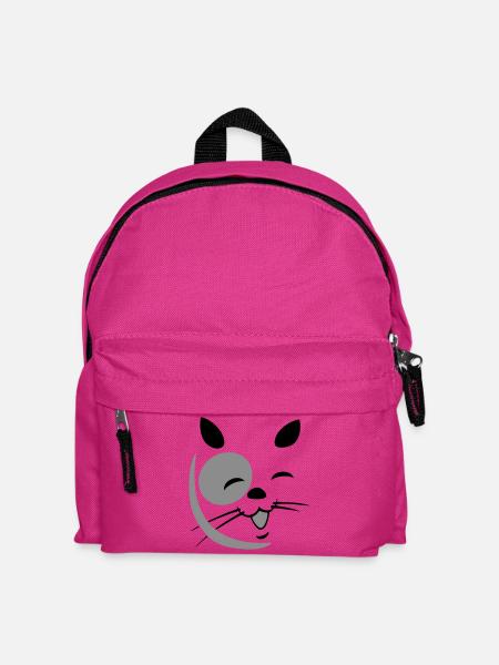Katzengesicht - Kinder Rucksack - Fuchsia