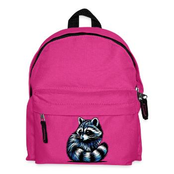 Waschbär - Kinder Rucksack - Fuchsia - Vorne