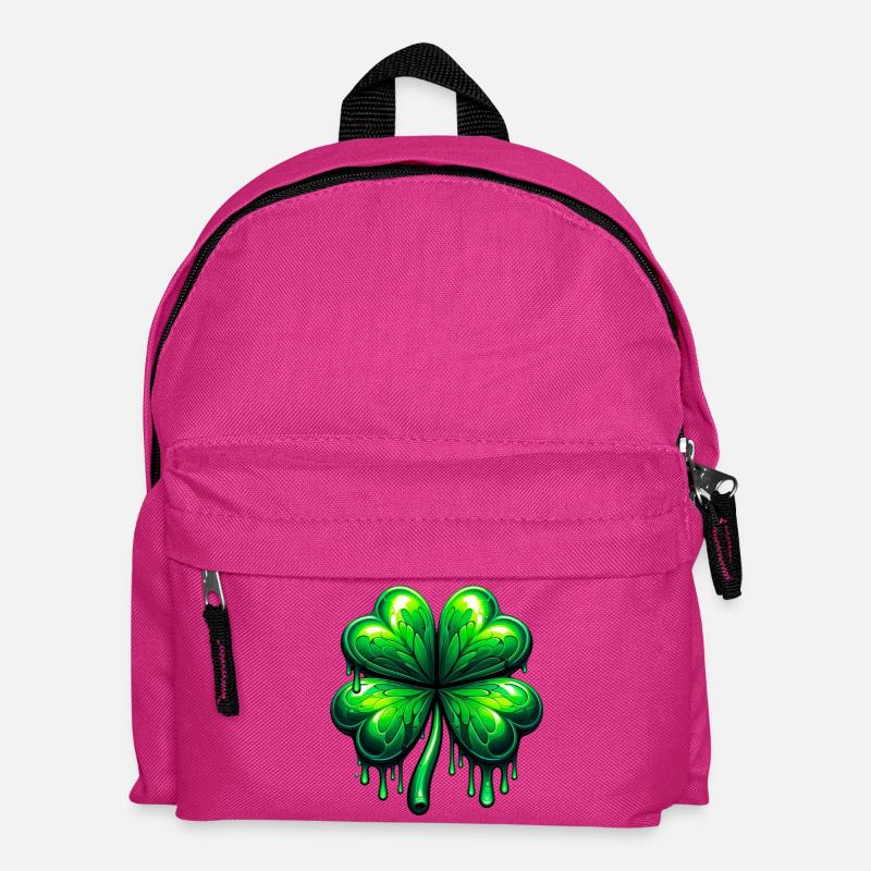 Vierblättriges Kleeblatt - Kinder Rucksack - Fuchsia
