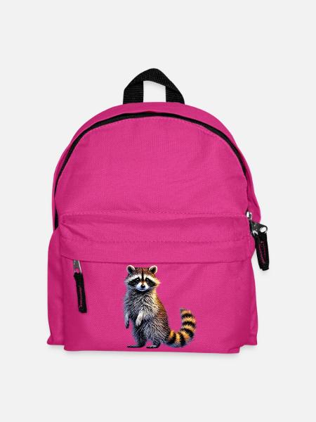 Waschbär - Kinder Rucksack - Fuchsia