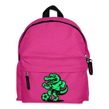 Fußball Kroko - Kinder Rucksack - Fuchsia - Vorne