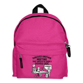 Humoristische Büro-Motivation - Kinder Rucksack - Fuchsia - Vorne