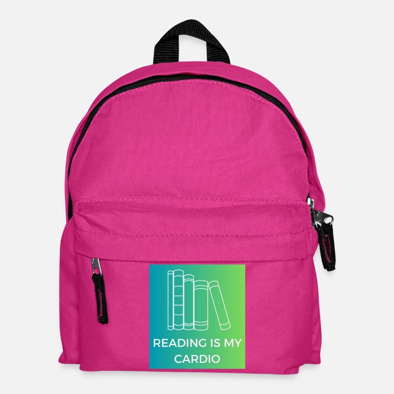 Reading is my cardio - Kids' Backpack - fuchsia