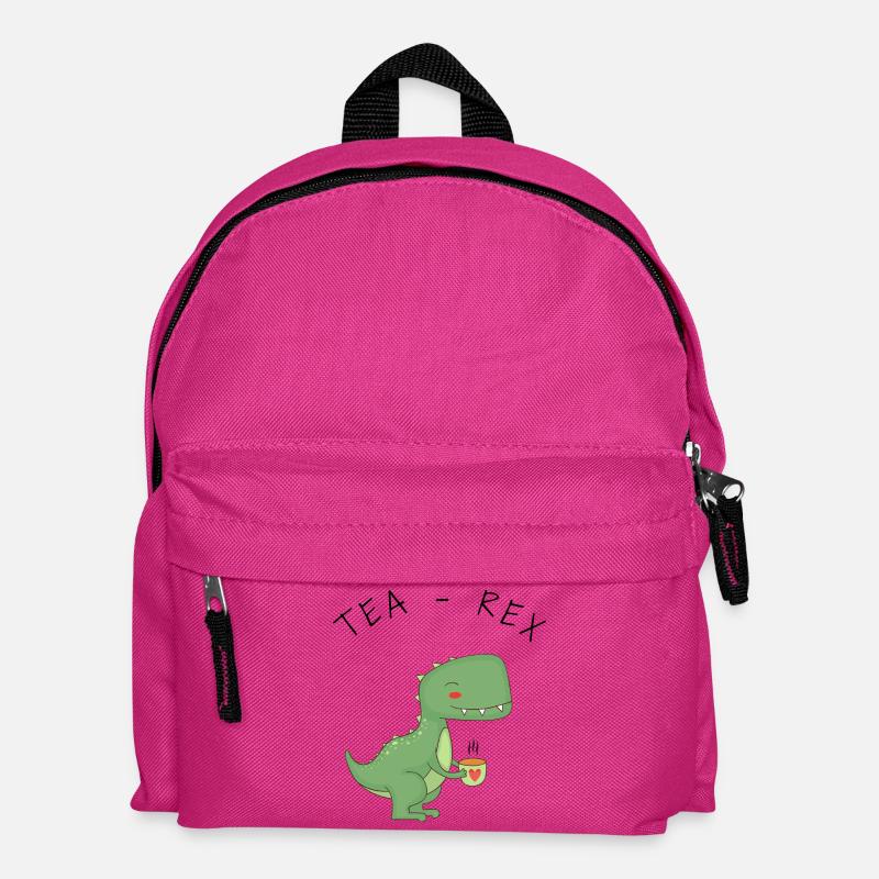 Lustige T-Rex-Teezeit - Kinder Rucksack - Fuchsia