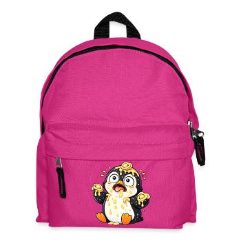 Cute Penguin with Tortellini Clumsy - Kids' Backpack - fuchsia - Front