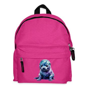 Watercolor Seal Cub Blueviolet - Kids' Backpack - fuchsia - Front
