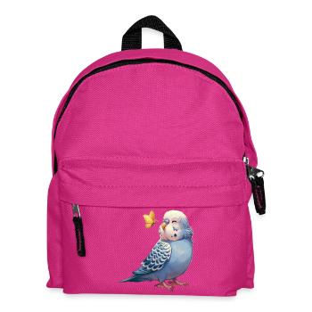 Perruche perruche avec papillon - Sac à dos Enfant - fuchsia - Devant
