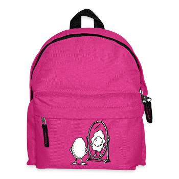Pun with egg - Kids' Backpack - fuchsia - Front