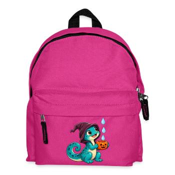 Kuscheldino Halloween Kürbis - Kinder Rucksack - Fuchsia - Vorne