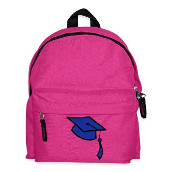 college, graduation, cap, trains, University of, - Kids' Backpack - fuchsia - Front