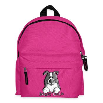 Sweet Border Collie - Dog - Kids' Backpack - fuchsia - Front