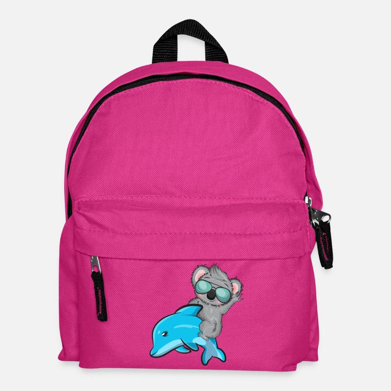 Koala and Delfin - Kids' Backpack - fuchsia