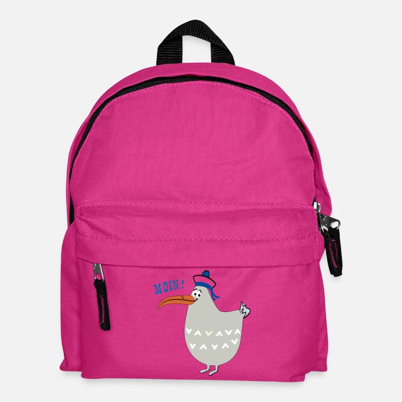 Moin, maritim, Möwe - Kinder Rucksack - Fuchsia