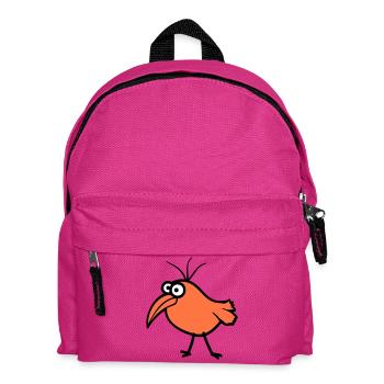 Bird peeps cute funny goofy funny confused comic - Kids' Backpack - fuchsia - Front