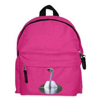 Elegant swan on calm water - Kids' Backpack - fuchsia - Front