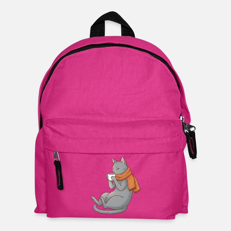 Chat de café - Sac à dos Enfant - fuchsia