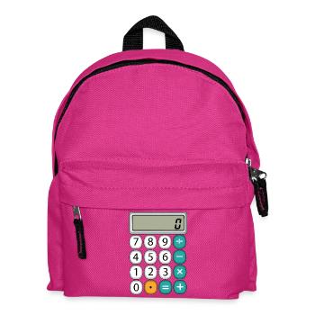 Nombre Jour Math Rétro Calculatrice Affichage - Sac à dos Enfant - fuchsia - Devant