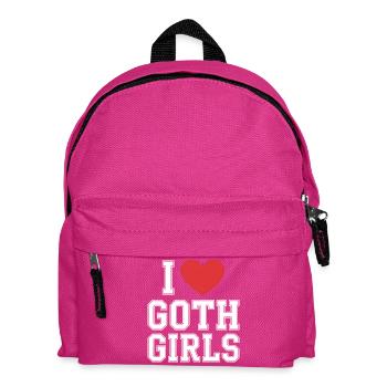 I Love Goth Girls - Kids' Backpack - fuchsia - Front