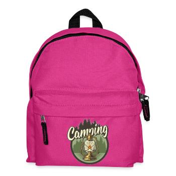 Campinglaterne im Wald - Kinder Rucksack - Fuchsia - Vorne
