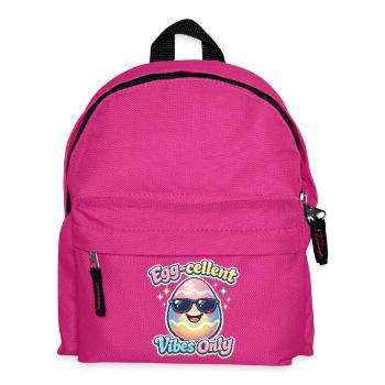 Egg Cellent Vibes Only Easter Easter Egg - Kids' Backpack - fuchsia - Front