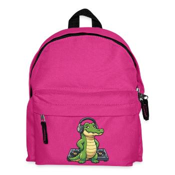 Kroko DJ mit Kopfhörern - Kinder Rucksack - Fuchsia - Vorne
