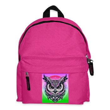 Eule - Kinder Rucksack - Fuchsia - Vorne