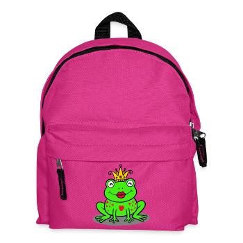 Königlicher Frosch mit Herz - Kinder Rucksack - Fuchsia - Vorne