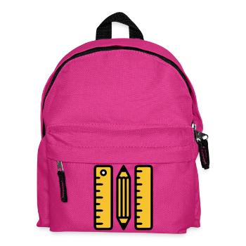 Stift Lineale Zeichnen Architektur - Kinder Rucksack - Fuchsia - Vorne