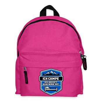 Motorhome Camping - Kids' Backpack - fuchsia - Front